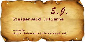 Steigervald Julianna névjegykártya